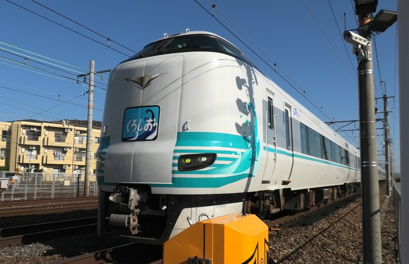 287系 特急くろしお。ターコイズの帯とくろしおのヘッドマーク