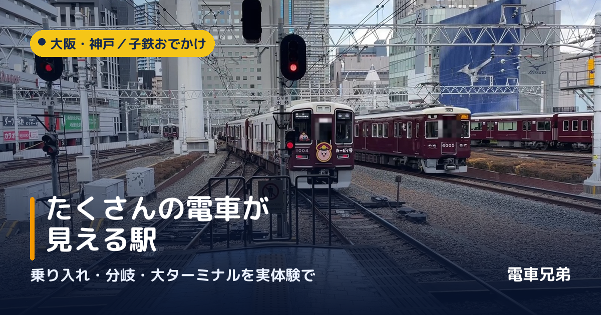 大阪・神戸のたくさん電車が見える駅